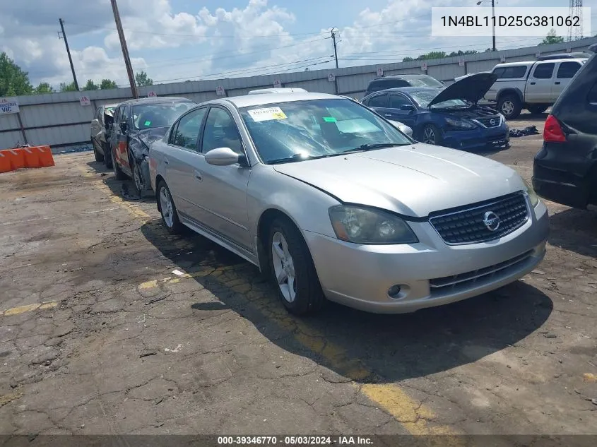 2005 Nissan Altima 3.5 Se VIN: 1N4BL11D25C381062 Lot: 39346770