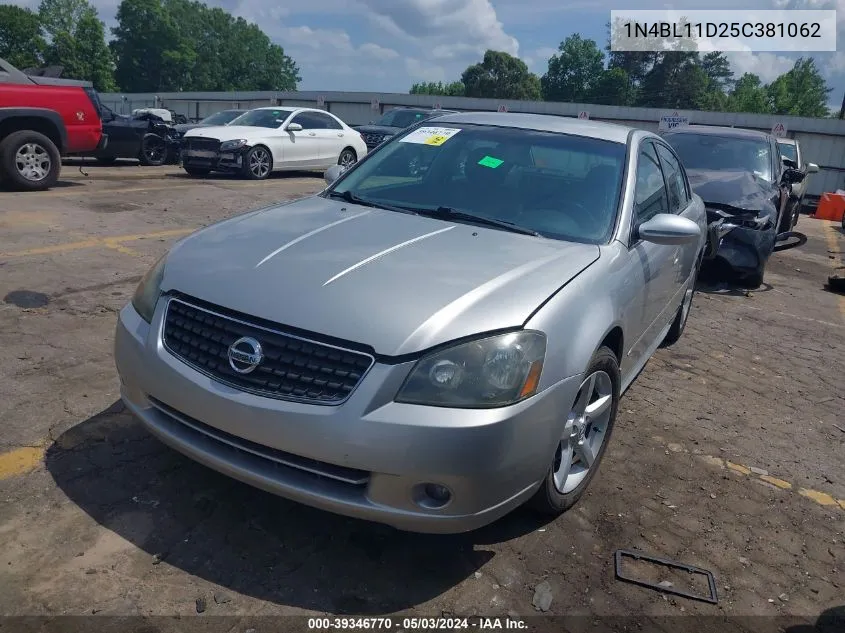 2005 Nissan Altima 3.5 Se VIN: 1N4BL11D25C381062 Lot: 39346770