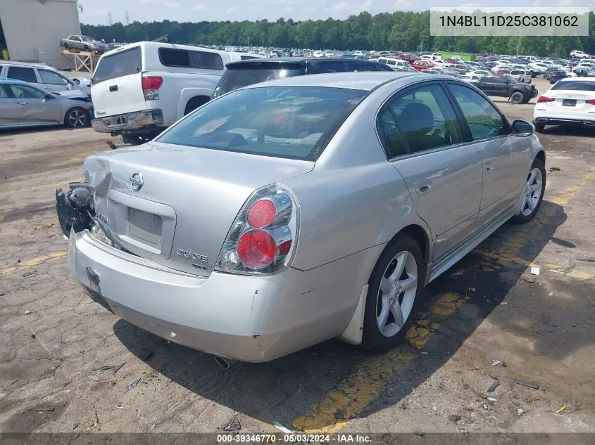 1N4BL11D25C381062 2005 Nissan Altima 3.5 Se