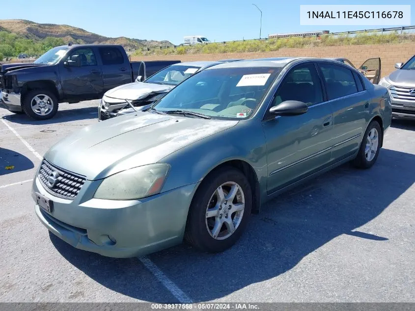 2005 Nissan Altima 2.5 S VIN: 1N4AL11E45C116678 Lot: 39377558