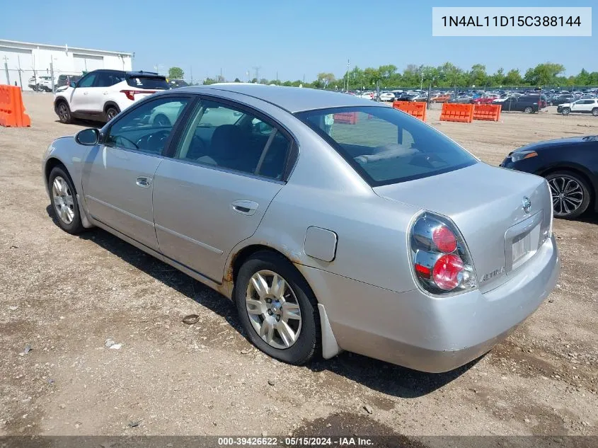 2005 Nissan Altima 2.5 S VIN: 1N4AL11D15C388144 Lot: 39426622