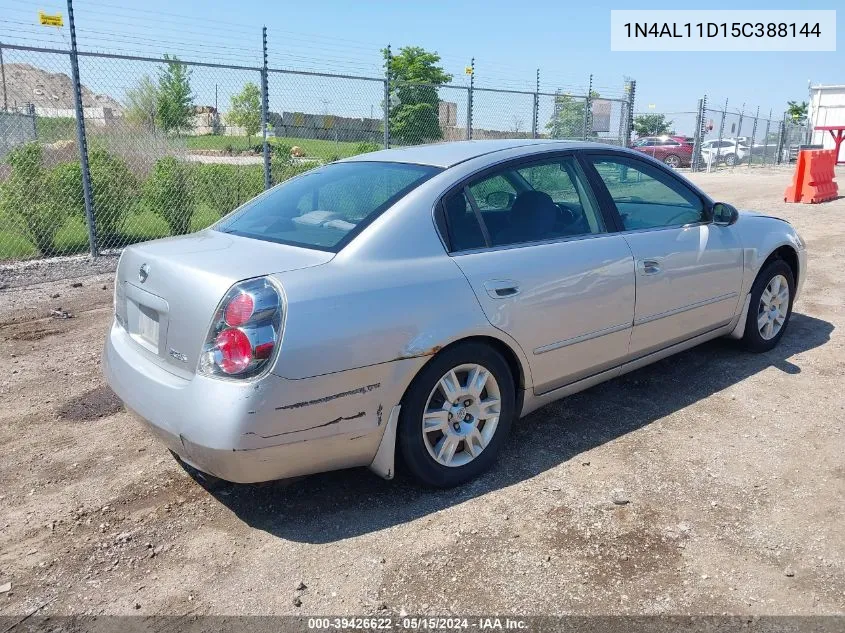 2005 Nissan Altima 2.5 S VIN: 1N4AL11D15C388144 Lot: 39426622