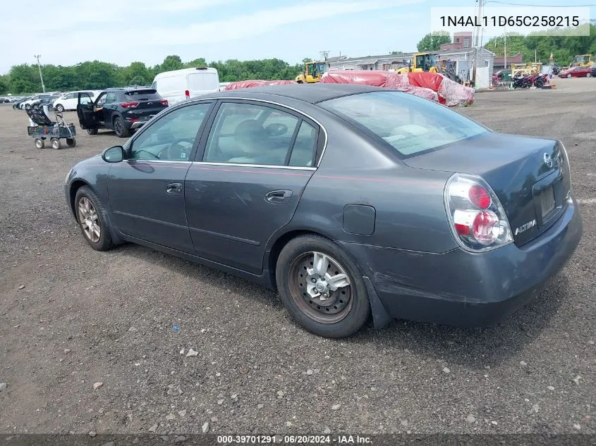 2005 Nissan Altima 2.5 S VIN: 1N4AL11D65C258215 Lot: 39701291