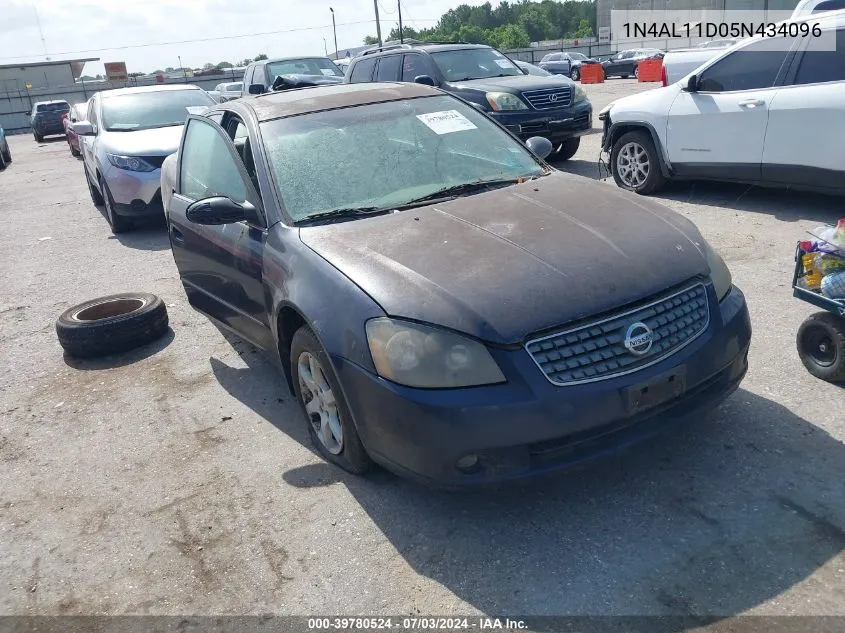 2005 Nissan Altima 2.5 S VIN: 1N4AL11D05N434096 Lot: 39780524