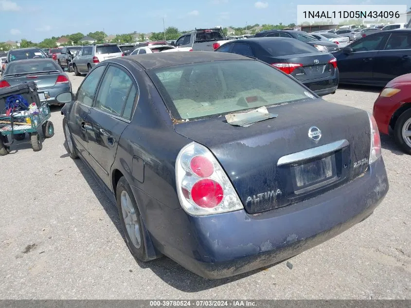 2005 Nissan Altima 2.5 S VIN: 1N4AL11D05N434096 Lot: 39780524