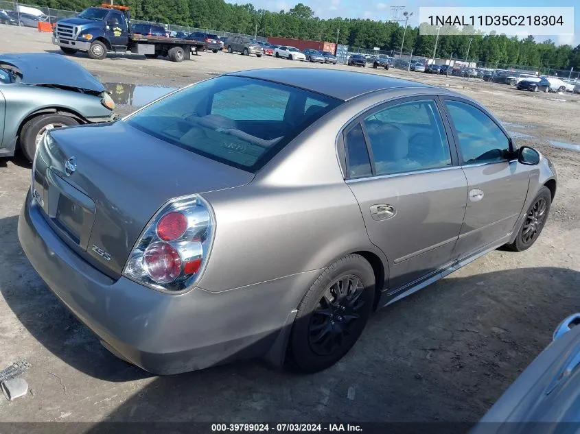 2005 Nissan Altima 2.5 S VIN: 1N4AL11D35C218304 Lot: 39789024