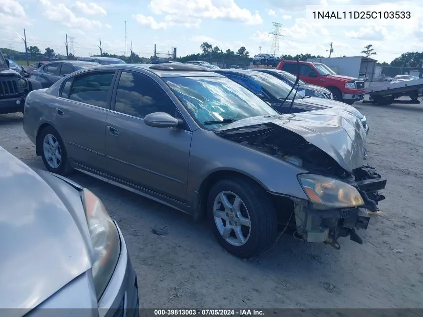 2005 Nissan Altima 2.5 S VIN: 1N4AL11D25C103533 Lot: 39813003