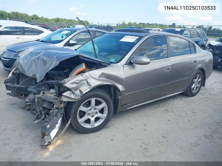 2005 Nissan Altima 2.5 S VIN: 1N4AL11D25C103533 Lot: 39813003