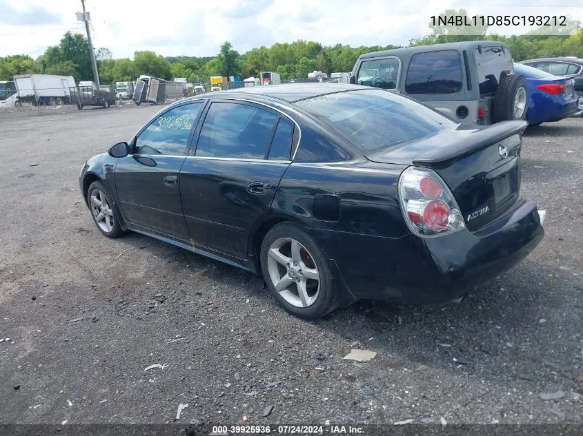 1N4BL11D85C193212 2005 Nissan Altima 3.5 Se