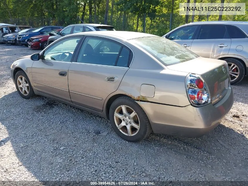 2005 Nissan Altima 2.5 S VIN: 1N4AL11E25C223292 Lot: 39954626