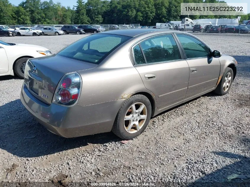 2005 Nissan Altima 2.5 S VIN: 1N4AL11E25C223292 Lot: 39954626