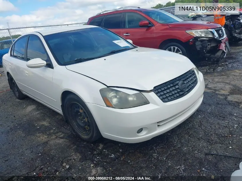 2005 Nissan Altima 2.5 S VIN: 1N4AL11D05N905339 Lot: 39958212