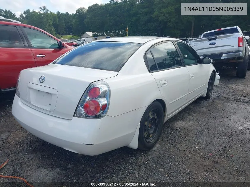 2005 Nissan Altima 2.5 S VIN: 1N4AL11D05N905339 Lot: 39958212