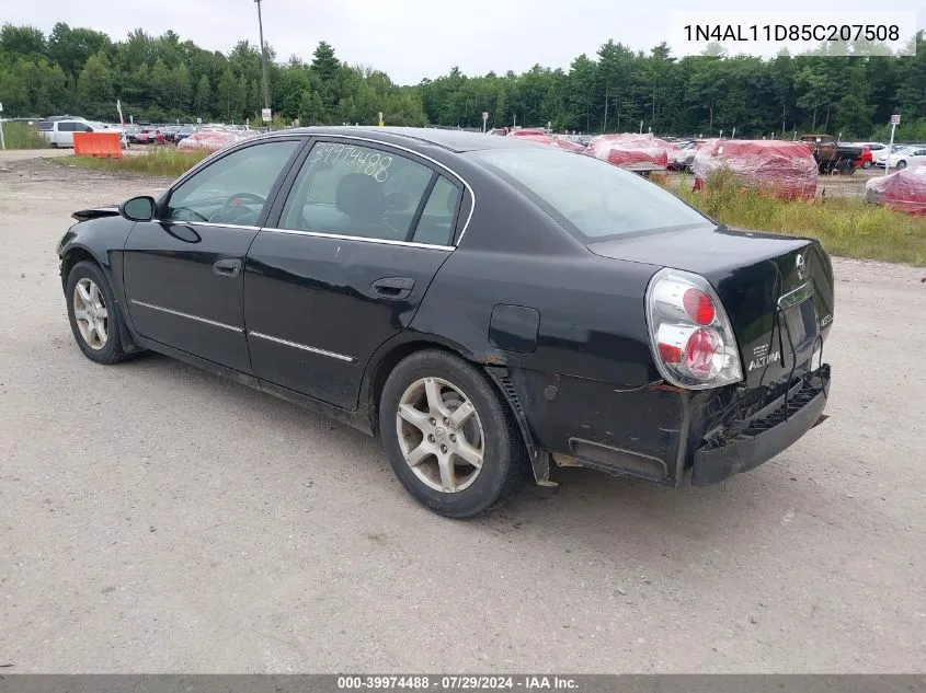 2005 Nissan Altima 2.5 S VIN: 1N4AL11D85C207508 Lot: 39974488