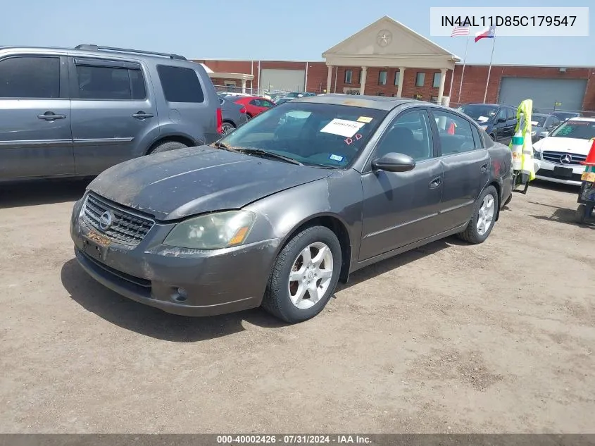 2005 Nissan Altima VIN: IN4AL11D85C179547 Lot: 40002426