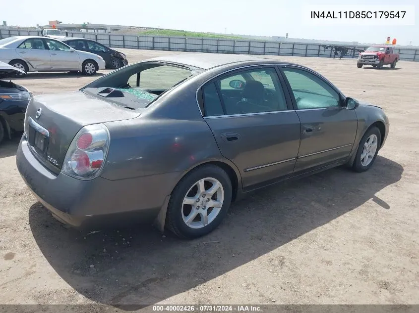 2005 Nissan Altima VIN: IN4AL11D85C179547 Lot: 40002426