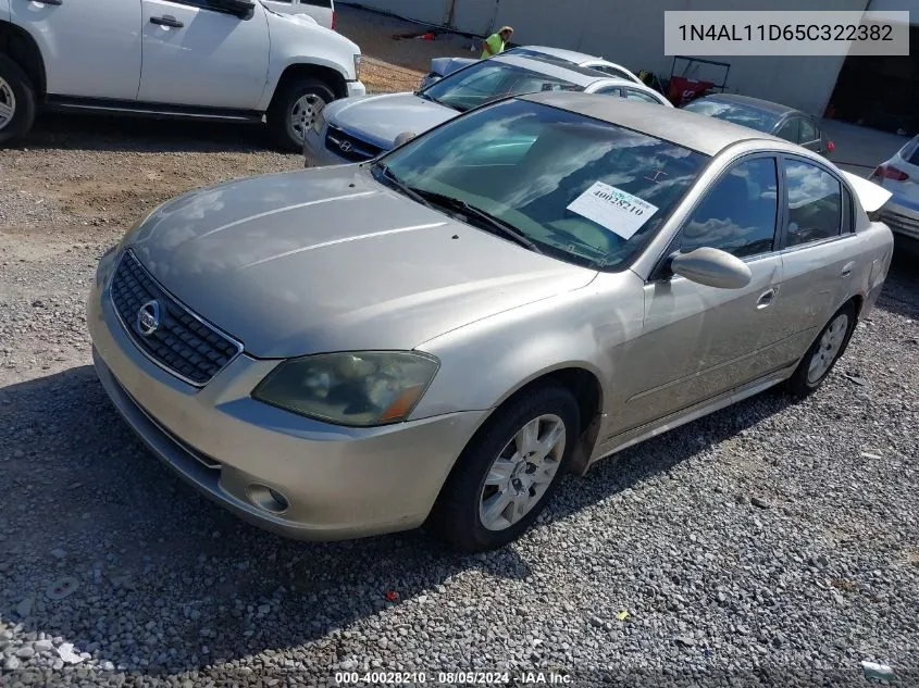 2005 Nissan Altima 2.5 S VIN: 1N4AL11D65C322382 Lot: 40028210