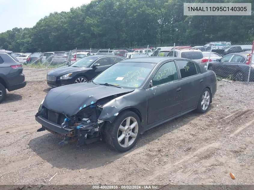 2005 Nissan Altima 2.5 S VIN: 1N4AL11D95C140305 Lot: 40028935