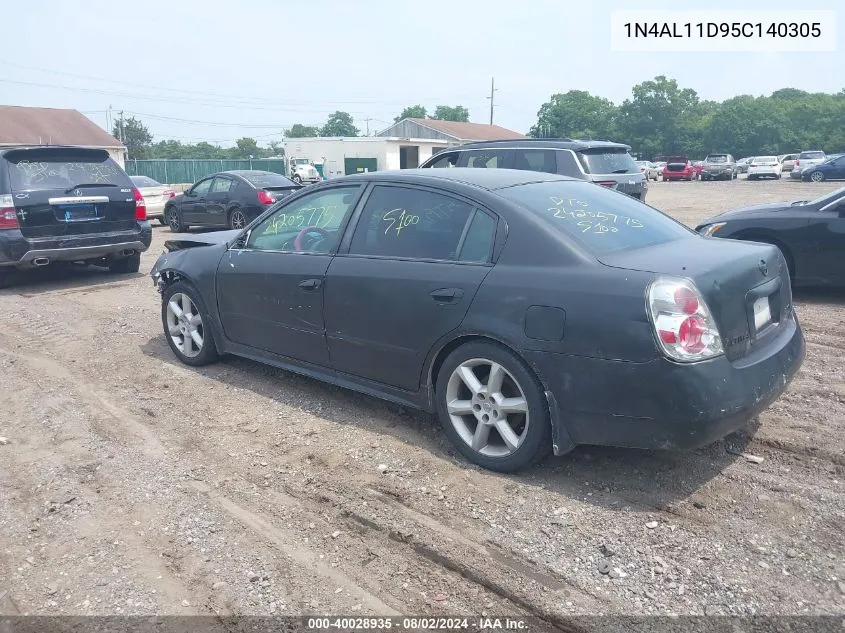 2005 Nissan Altima 2.5 S VIN: 1N4AL11D95C140305 Lot: 40028935