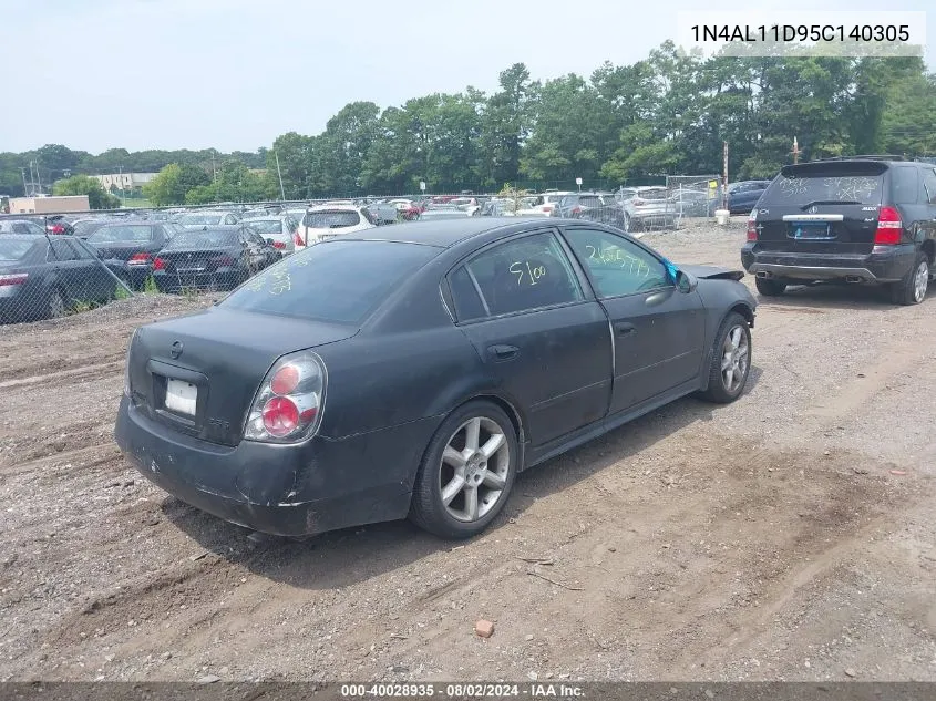 2005 Nissan Altima 2.5 S VIN: 1N4AL11D95C140305 Lot: 40028935