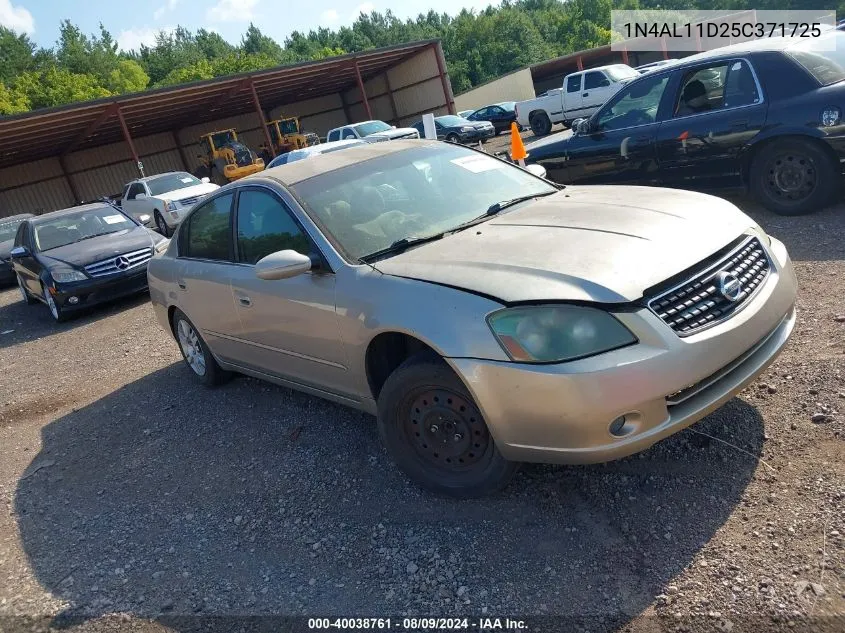 2005 Nissan Altima 2.5 S VIN: 1N4AL11D25C371725 Lot: 40038761