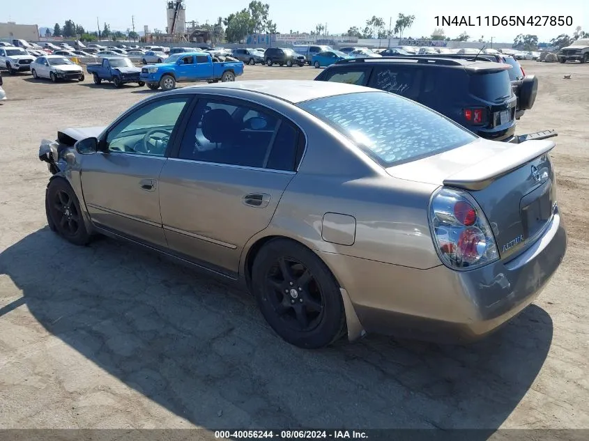 2005 Nissan Altima 2.5 S VIN: 1N4AL11D65N427850 Lot: 40056244