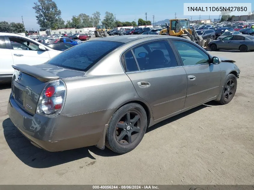 2005 Nissan Altima 2.5 S VIN: 1N4AL11D65N427850 Lot: 40056244