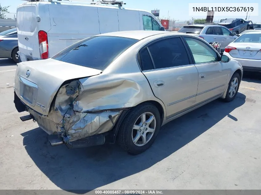 2005 Nissan Altima 3.5 Sl VIN: 1N4BL11DX5C367619 Lot: 40085457