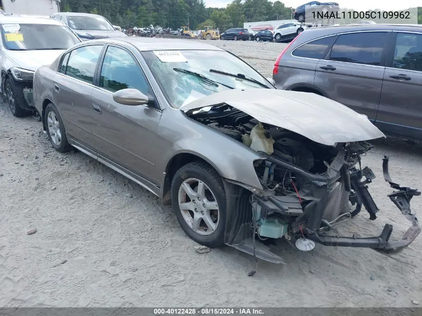 2005 Nissan Altima 2.5 S VIN: 1N4AL11D05C109962 Lot: 40122428