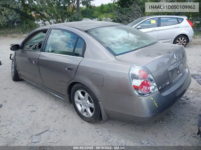 2005 Nissan Altima 2.5 S VIN: 1N4AL11D05C109962 Lot: 40122428