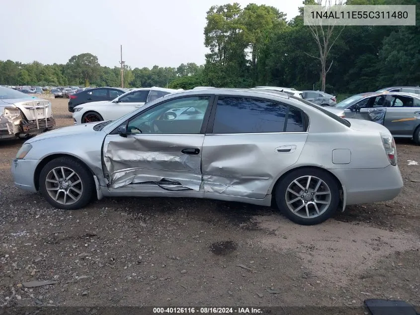 2005 Nissan Altima 2.5 S VIN: 1N4AL11E55C311480 Lot: 40126116