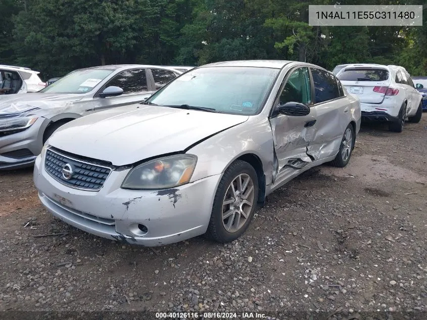 2005 Nissan Altima 2.5 S VIN: 1N4AL11E55C311480 Lot: 40126116