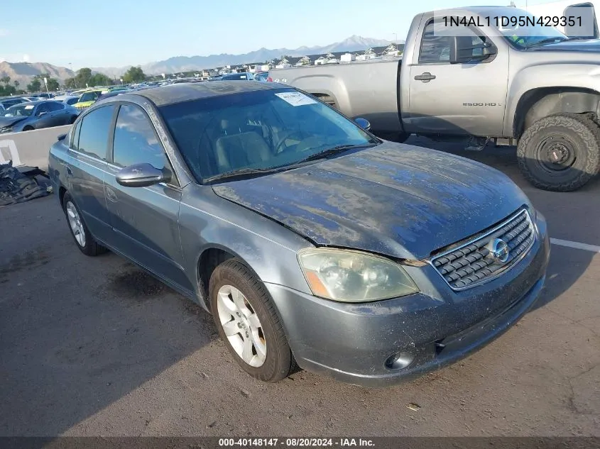 2005 Nissan Altima S/Sl VIN: 1N4AL11D95N429351 Lot: 40148147