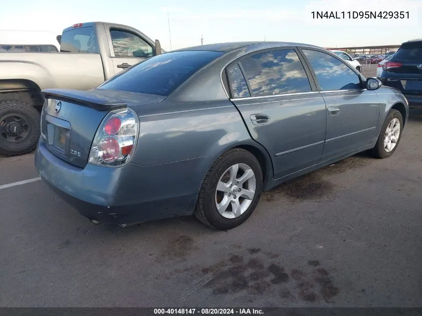 1N4AL11D95N429351 2005 Nissan Altima S/Sl