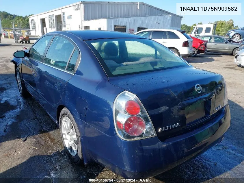 2005 Nissan Altima S/Sl VIN: 1N4AL11D75N909582 Lot: 40156754