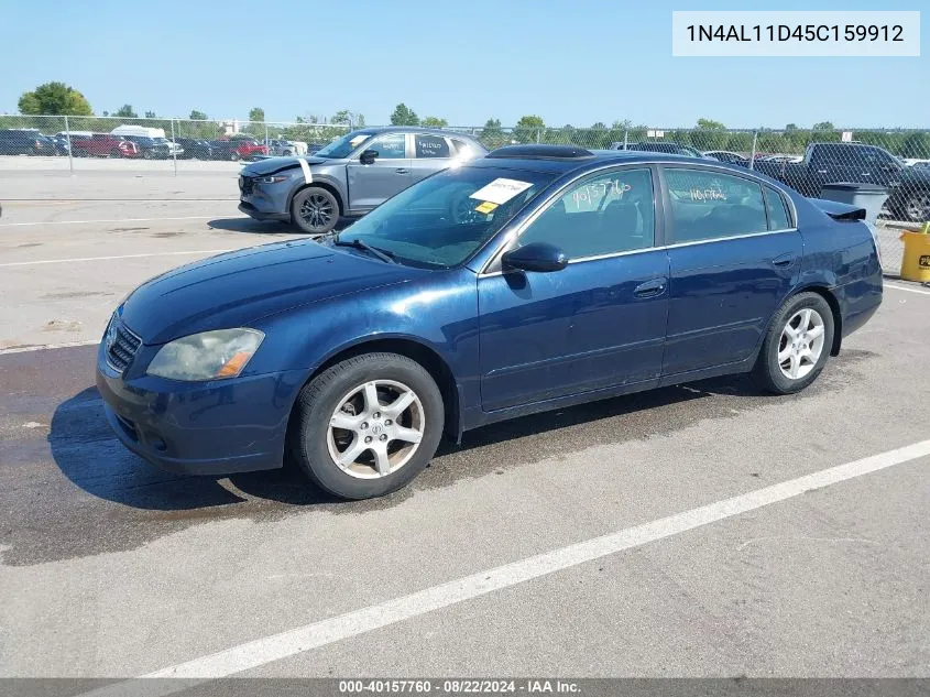 2005 Nissan Altima 2.5 S VIN: 1N4AL11D45C159912 Lot: 40157760