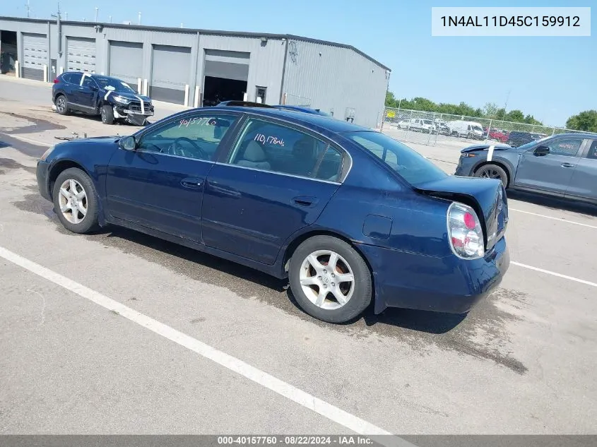 2005 Nissan Altima 2.5 S VIN: 1N4AL11D45C159912 Lot: 40157760