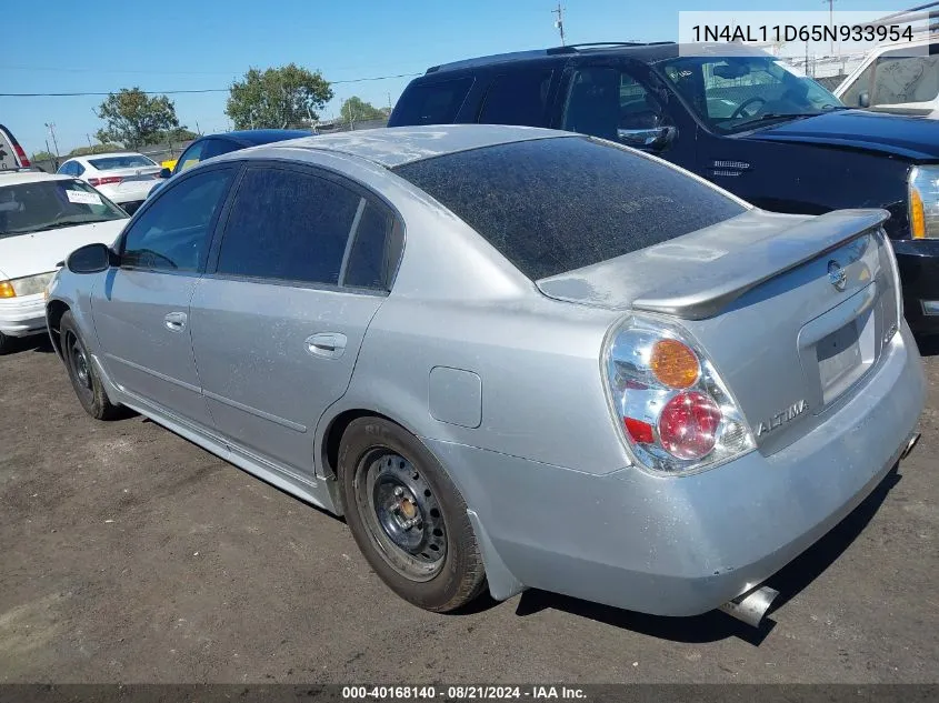 2005 Nissan Altima 2.5 S VIN: 1N4AL11D65N933954 Lot: 40168140