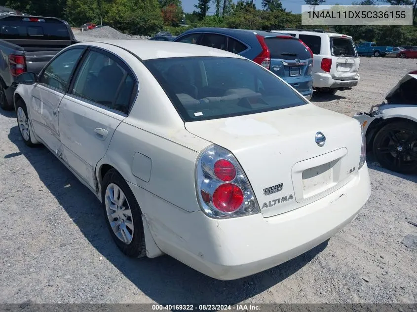 2005 Nissan Altima 2.5 S VIN: 1N4AL11DX5C336155 Lot: 40169322