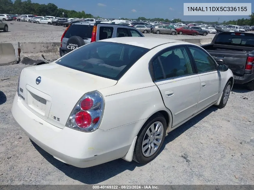 2005 Nissan Altima 2.5 S VIN: 1N4AL11DX5C336155 Lot: 40169322