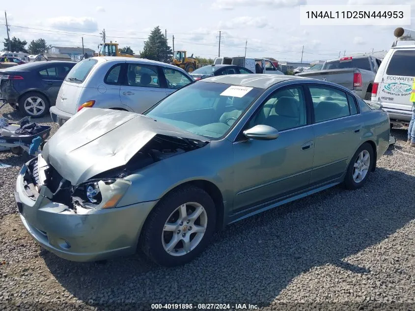 2005 Nissan Altima 2.5 S VIN: 1N4AL11D25N444953 Lot: 40191895