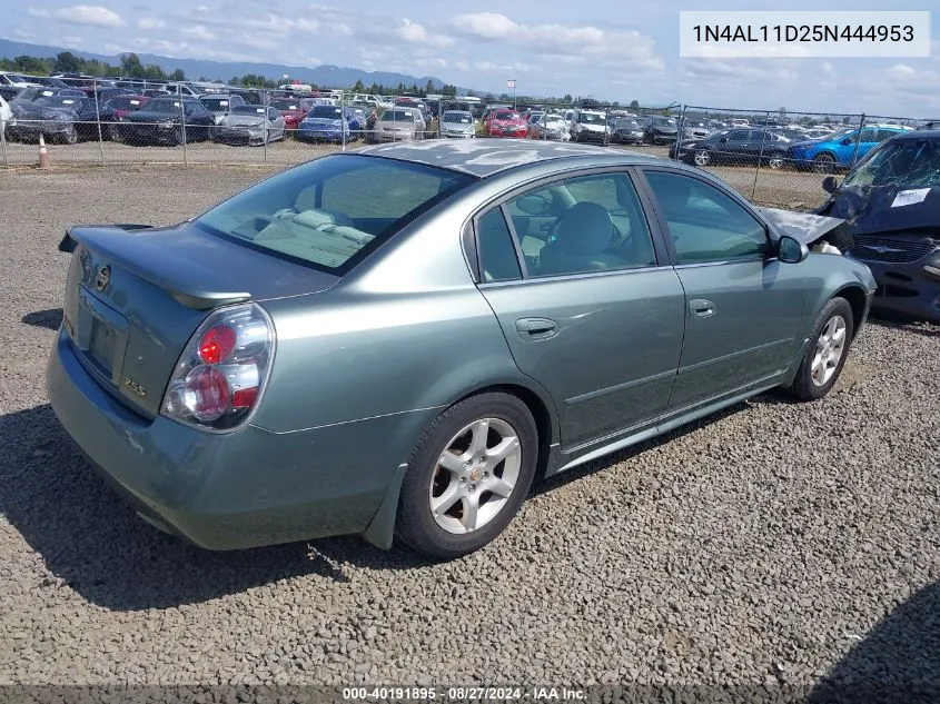 2005 Nissan Altima 2.5 S VIN: 1N4AL11D25N444953 Lot: 40191895