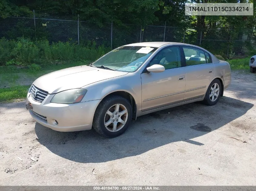 2005 Nissan Altima 2.5 S VIN: 1N4AL11D15C334214 Lot: 40194700