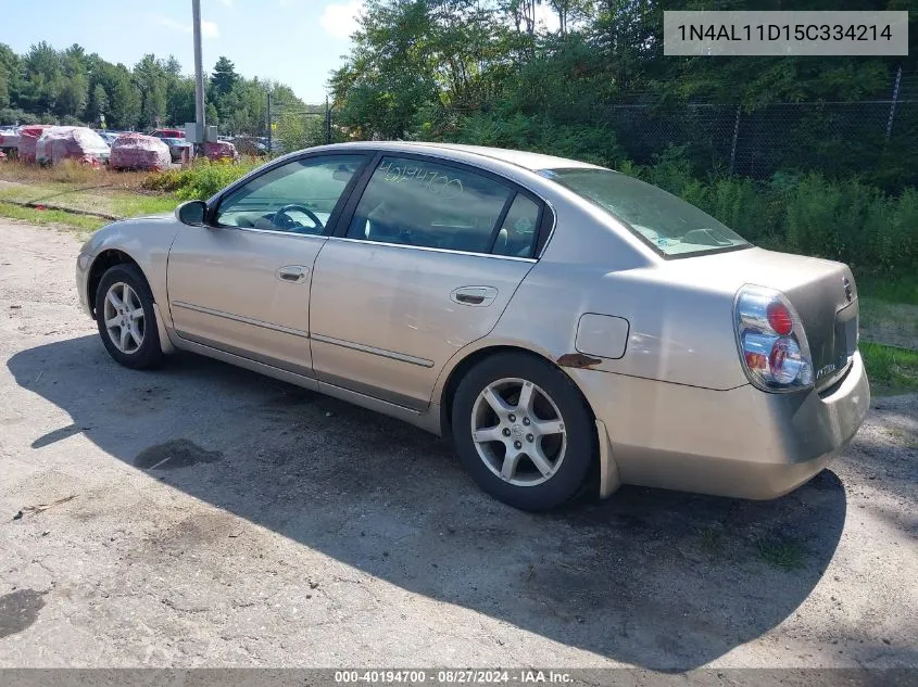 2005 Nissan Altima 2.5 S VIN: 1N4AL11D15C334214 Lot: 40194700