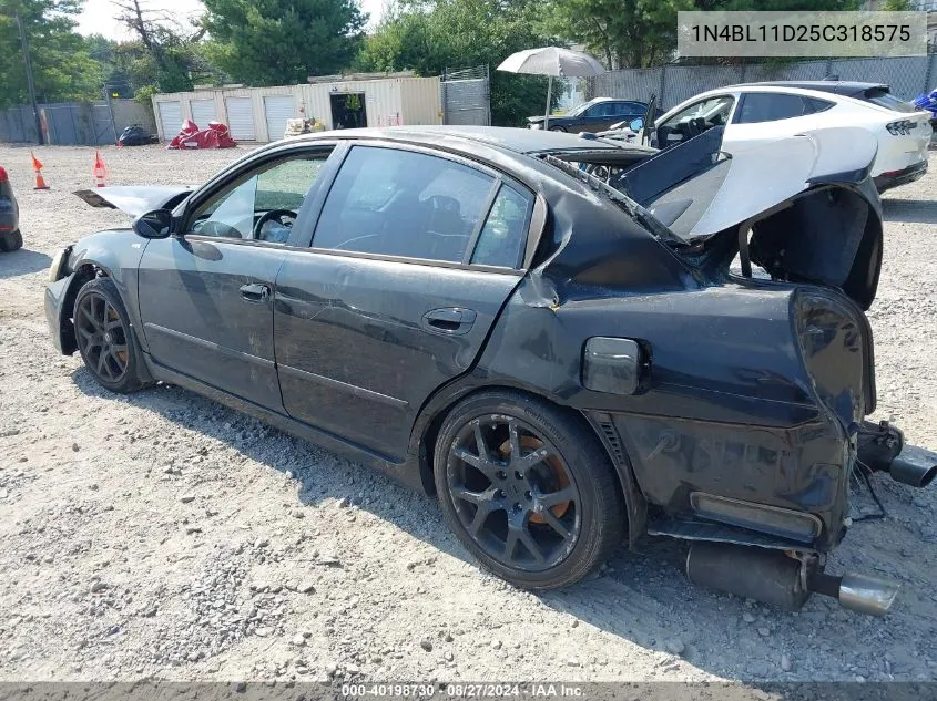 2005 Nissan Altima 3.5 Se-R VIN: 1N4BL11D25C318575 Lot: 40198730