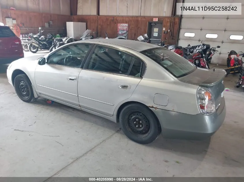 2005 Nissan Altima 2.5 S VIN: 1N4AL11D95C258242 Lot: 40205990