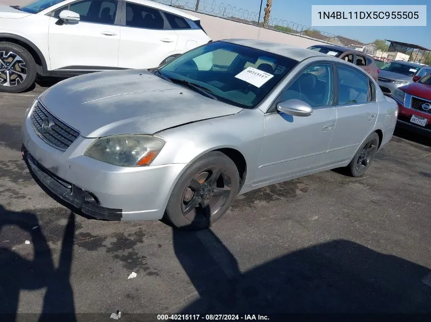 2005 Nissan Altima 3.5 Se VIN: 1N4BL11DX5C955505 Lot: 40215117