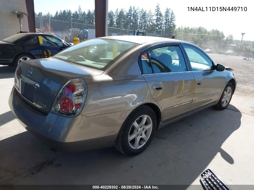 2005 Nissan Altima 2.5 S VIN: 1N4AL11D15N449710 Lot: 40229302