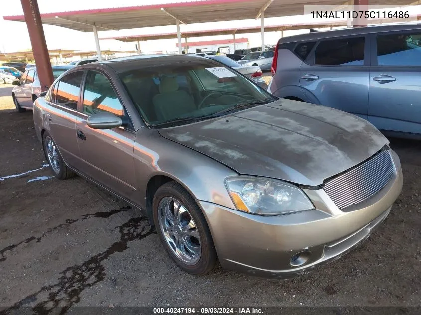 2005 Nissan Altima 2.5 S VIN: 1N4AL11D75C116486 Lot: 40247194