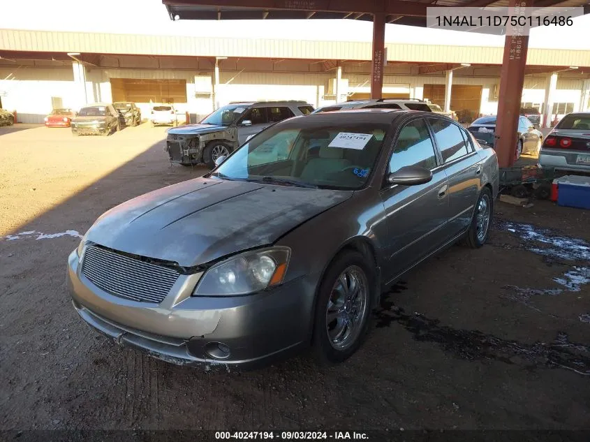 2005 Nissan Altima 2.5 S VIN: 1N4AL11D75C116486 Lot: 40247194